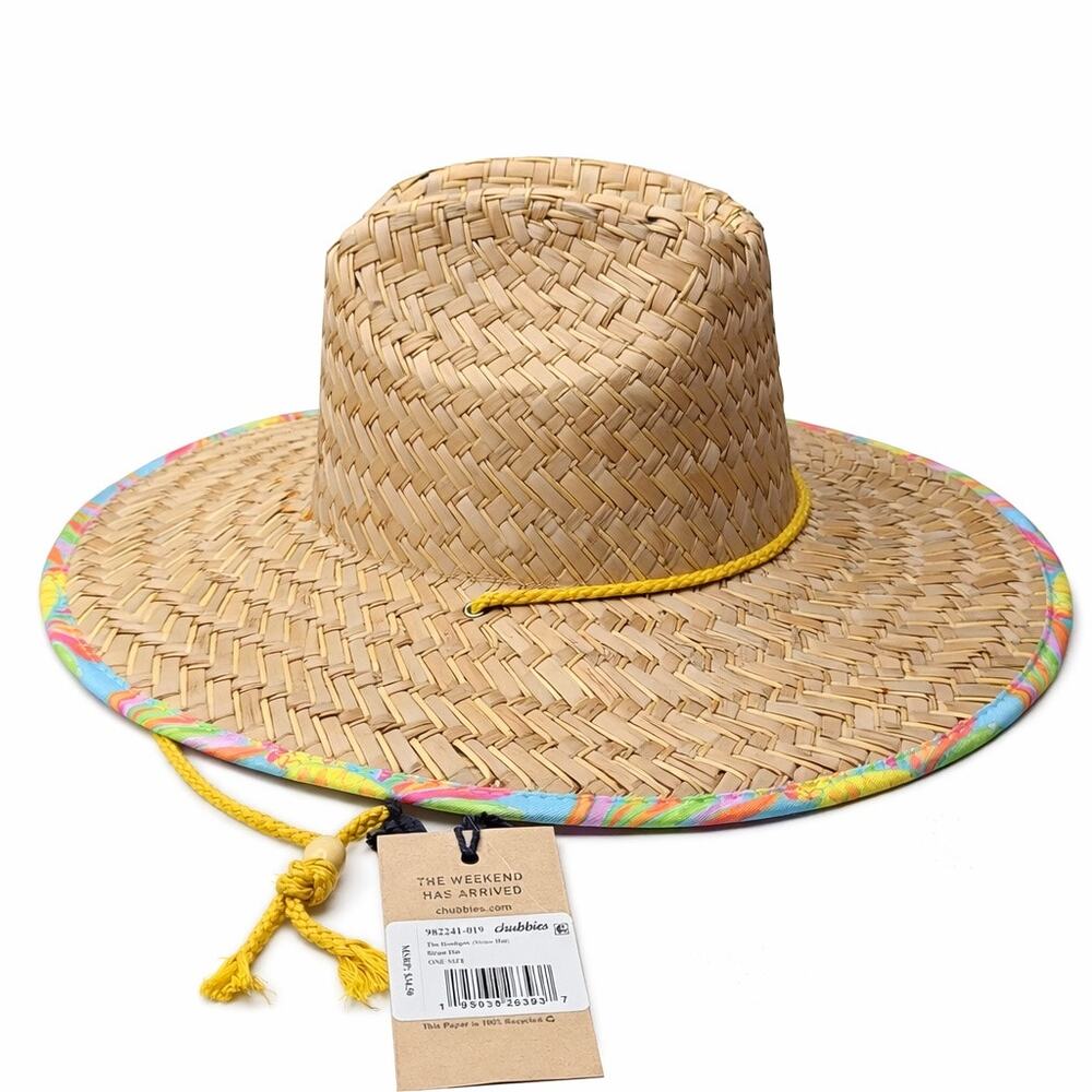 Chubbies “The Hooligan” Straw Hat | One Size | NWT Festivalcore Coastal Beach - Picture 3 of 6